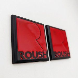 New Red Black 2" x 2"  Ford MUSTANG ROUSH Right+Left Side R FENDER Fende…